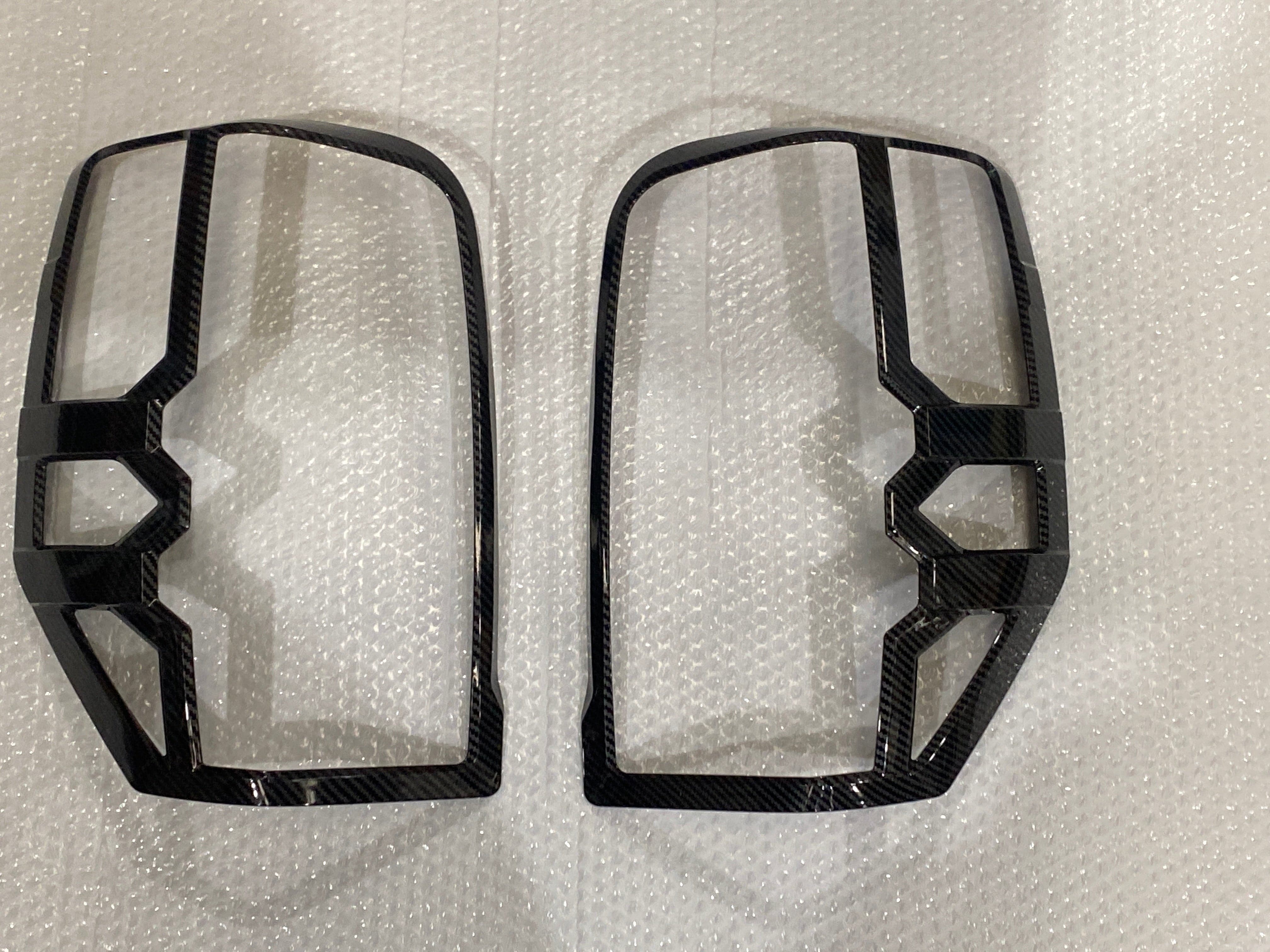 Tail Light Trim Carbon Fibre Suits Mitsubishi Triton MR 2019 - Current - Image 2
