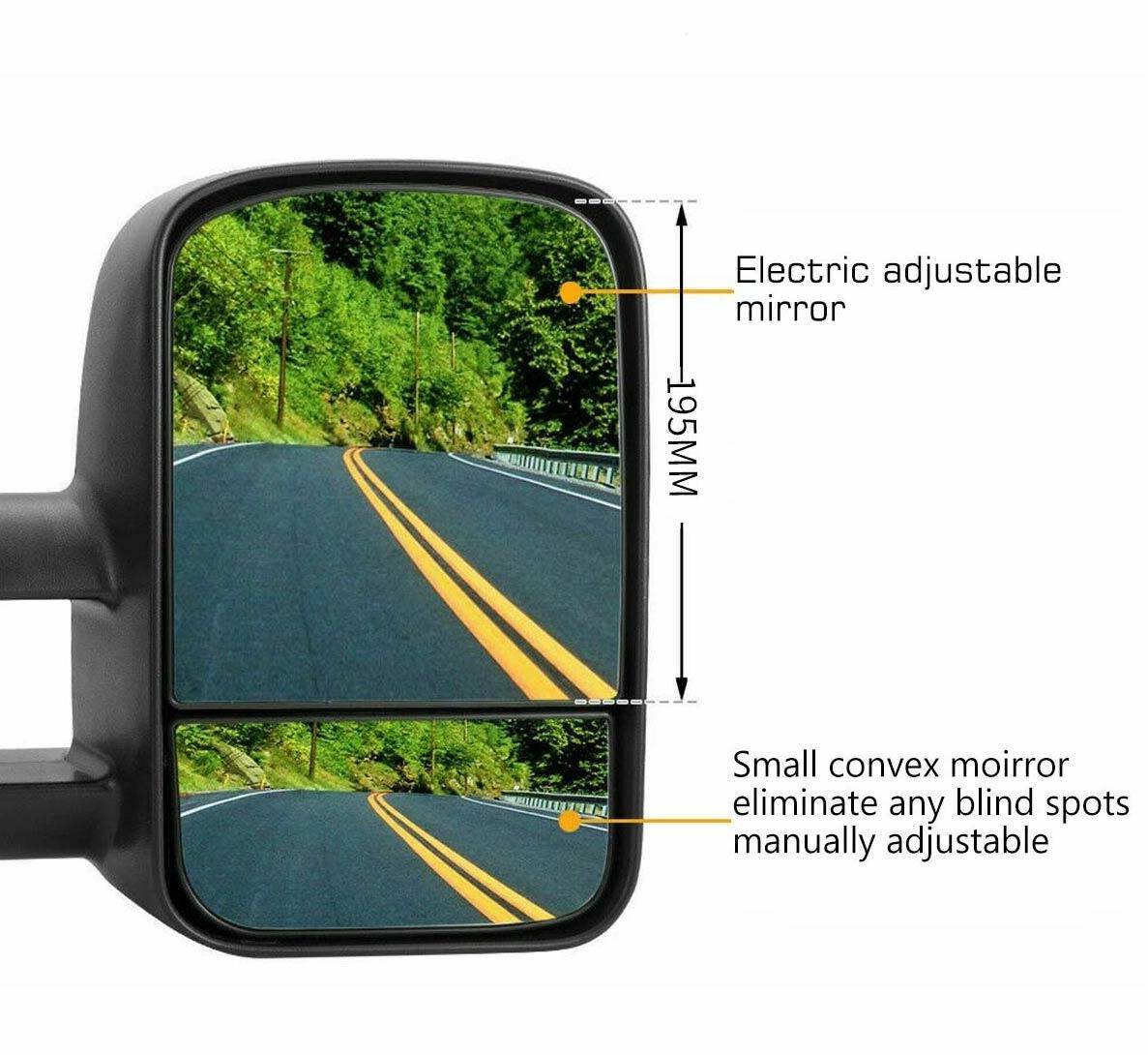 Extendable Towing Mirrors suits Mitsubishi Triton MN/ML Non Blinker - Image 5