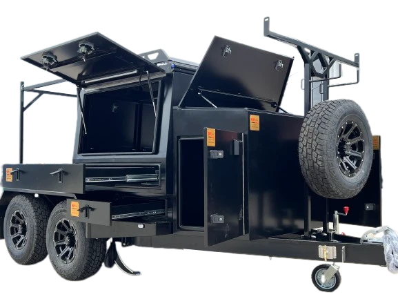 Tradesman Work Trailer Ute Edition Dual Axle Matt Black - Image 32