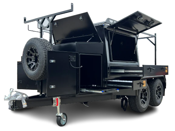 Tradesman Work Trailer Ute Edition Dual Axle Matt Black - Image 9