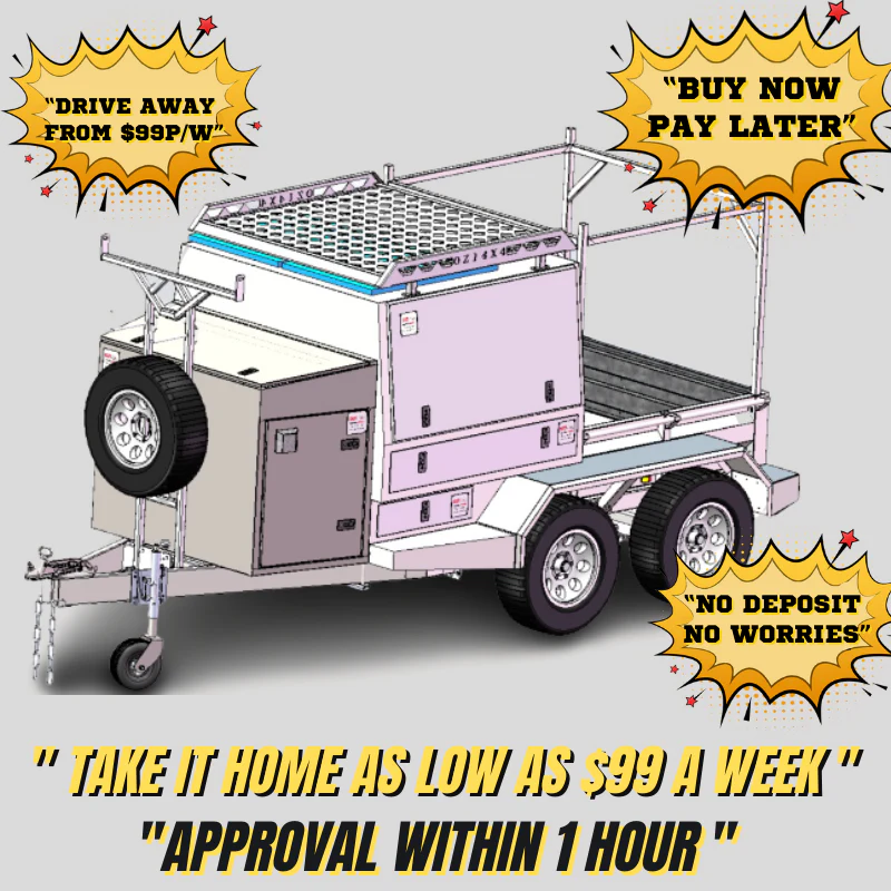 Tradesman Work Trailer Ute Edition Dual Axle White - Image 3