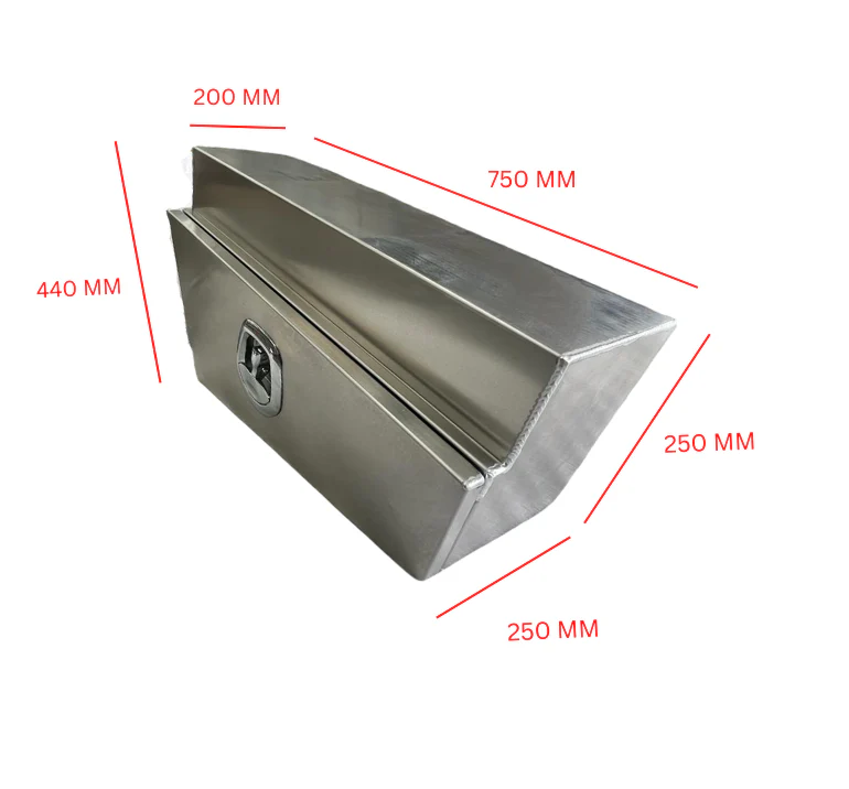 Under Body Tool Box Raw Aluminium 750HDS - Image 3