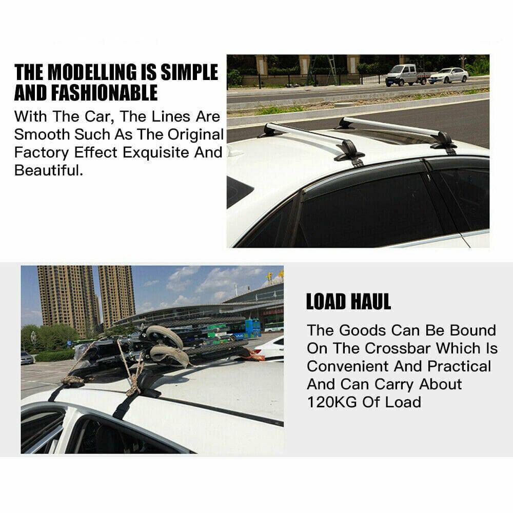 Universal Car Top Roof Racks Holder Carrier Pair Cross Bar Aluminium Alloy Lock (Online Only) - Image 10