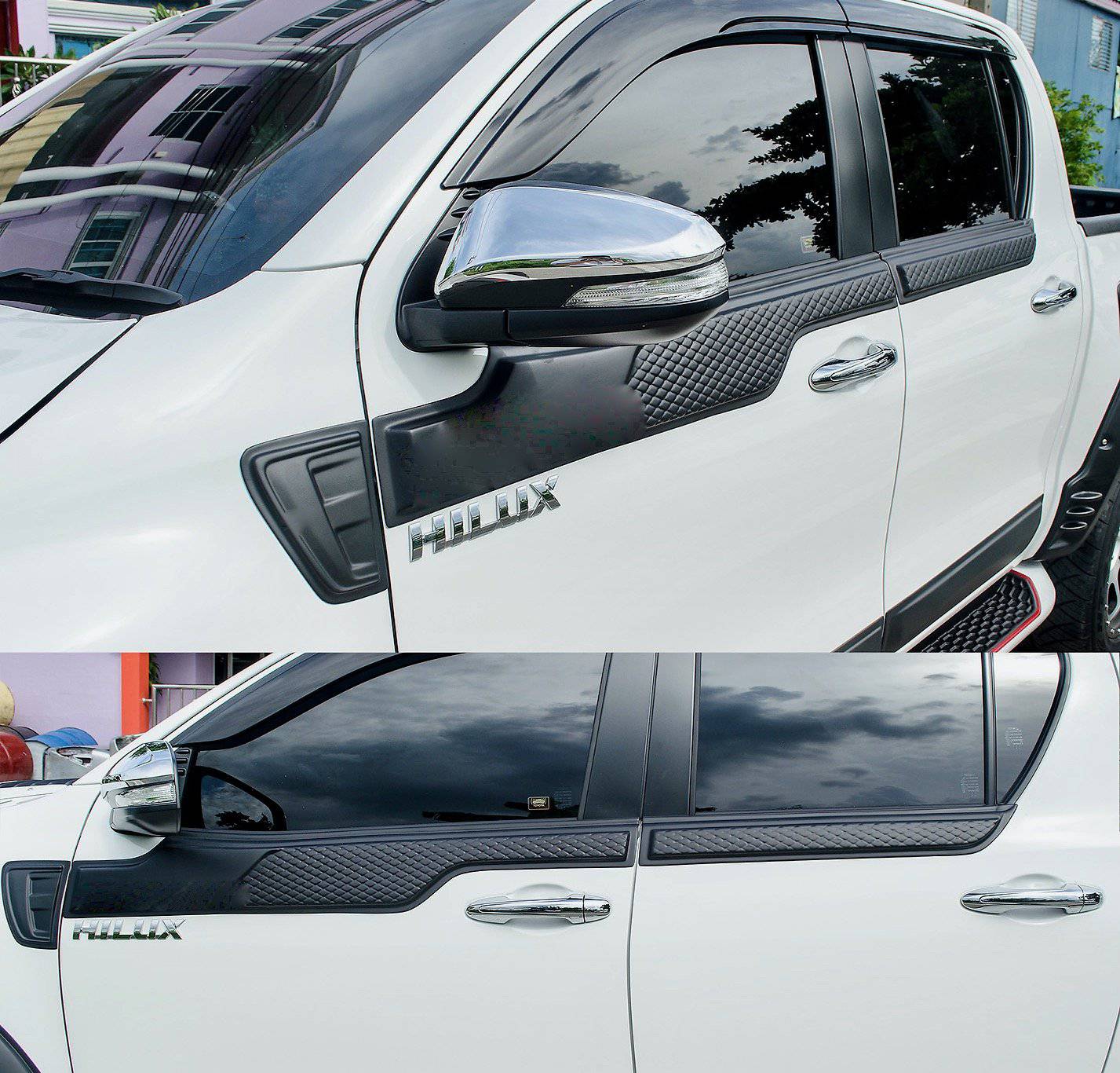 Upper Door Side Molding Matte Black Suitable for Toyota Hilux SR & SR5 2015-2022 - Image 2