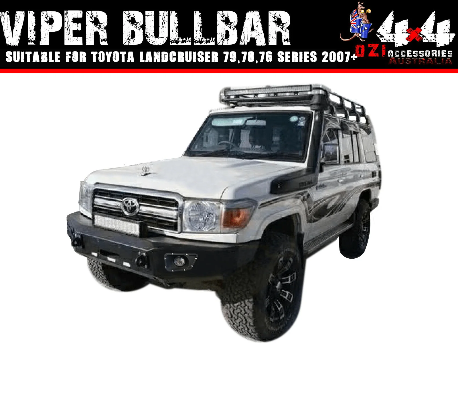 Viper Bullbar Suitable For Toyota Land Cruiser 79,78,76 Series 2007+ Dual Cab & Troopy - Image 10