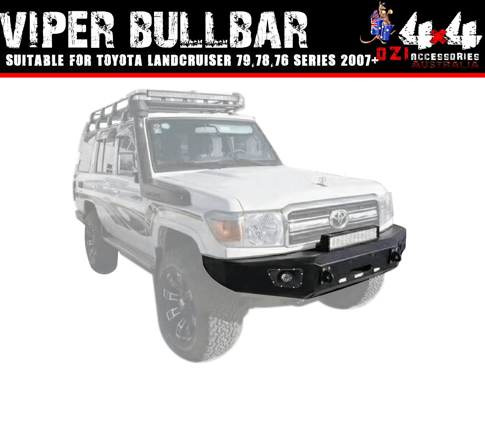 Viper Bullbar Suitable For Toyota Land Cruiser 79,78,76 Series 2007+ Dual Cab & Troopy - Image 12