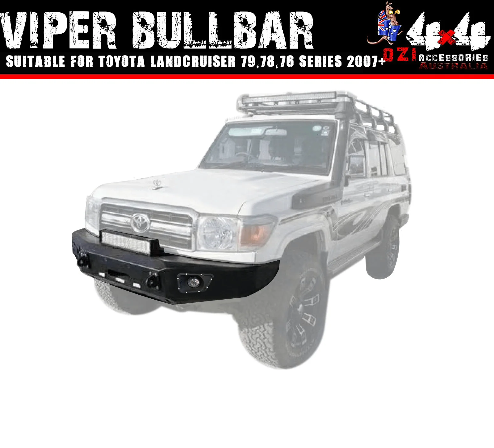 Viper Bullbar Suitable For Toyota Land Cruiser 79,78,76 Series 2007+ Dual Cab & Troopy - Image 17