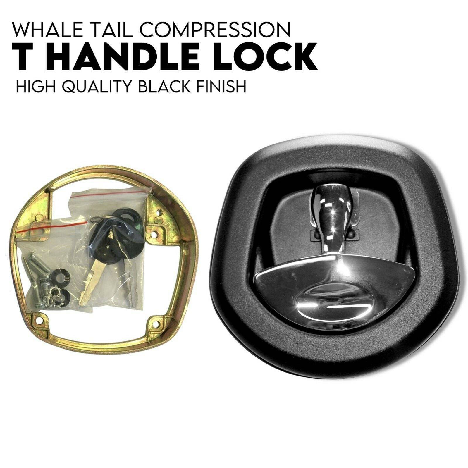 Whale Handle Black with Chrome T handle Locks (Lock 1) - Image 6
