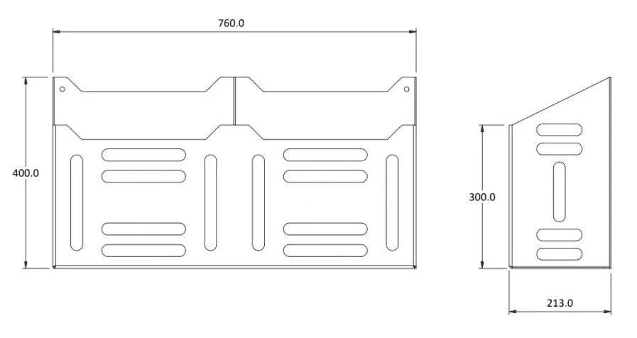 White Aluminum Dual Jerry Can Holder - Image 4